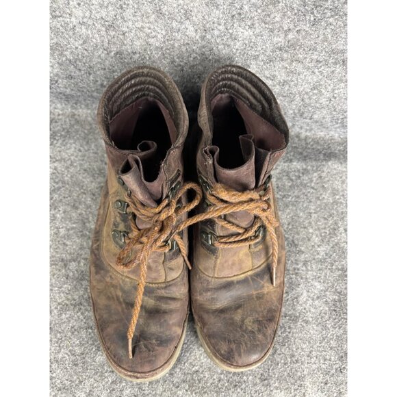 Chaco Boots Mens Size 9.5 Brown Leather Chukka Hiking Lace Up Ankle Casual Trail - Picture 3 of 10
